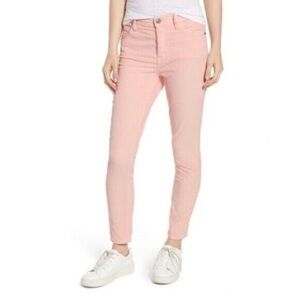 CURRENT/ELLIOTT The High Waist Stiletto Corduroy Pant Color Crystal Pink Size 28